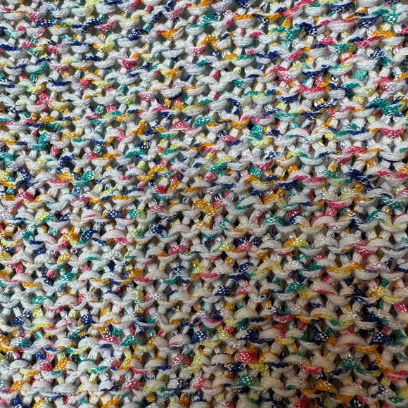 Zara Knit Women’s Rainbow Color Fleck Sweater V-Neck Medium‎ - Picture 6 of 8